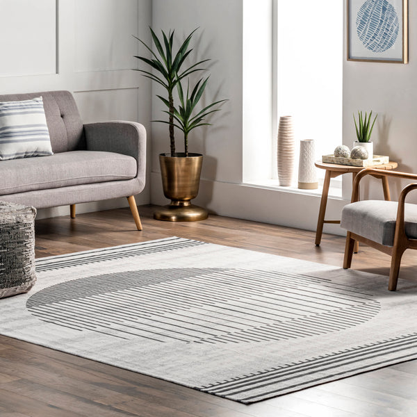 Nuloom Elianna Washable Abstract Sunset Area Rug Beige