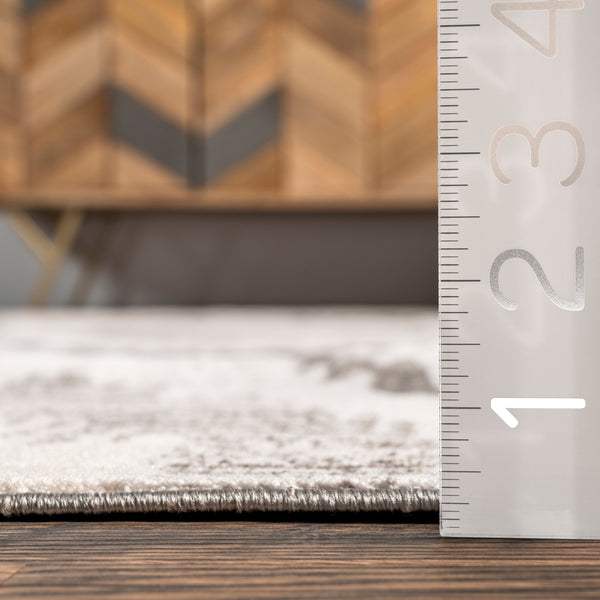 Nuloom Eliise Faded Trellis Machine Washable Area Rug Light Gray
