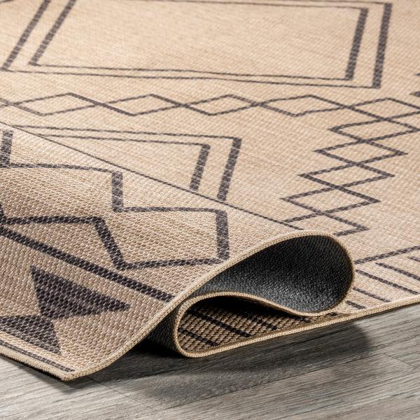Nuloom Elin Moroccan Border Easy-Jute Machine Washable Area Rug Natural