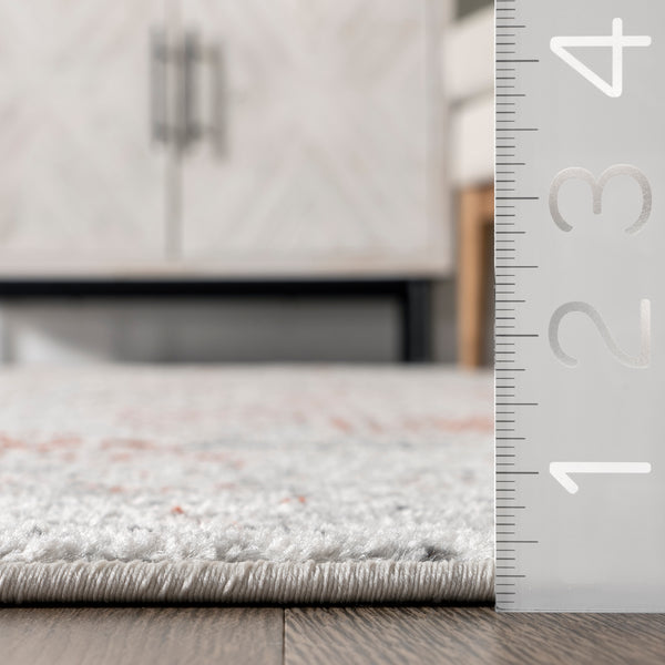 Nuloom Elizabeth Faded Geometric Area Rug Light Gray