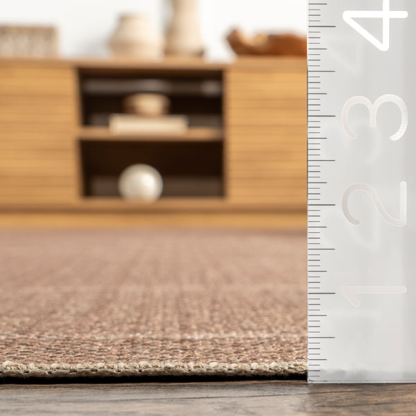 Nuloom Ellen Geometric Easy-Jute Machine Washable Area Rug Natural