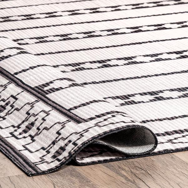 Nuloom Elsy Modern Tribal Machine Washable Area Rug Ivory
