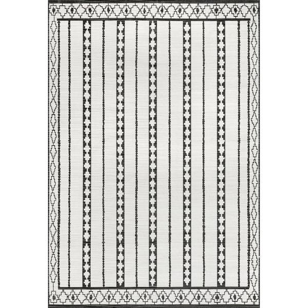 nuloom Elsy Modern Tribal Machine Washable Area Rug Ivory