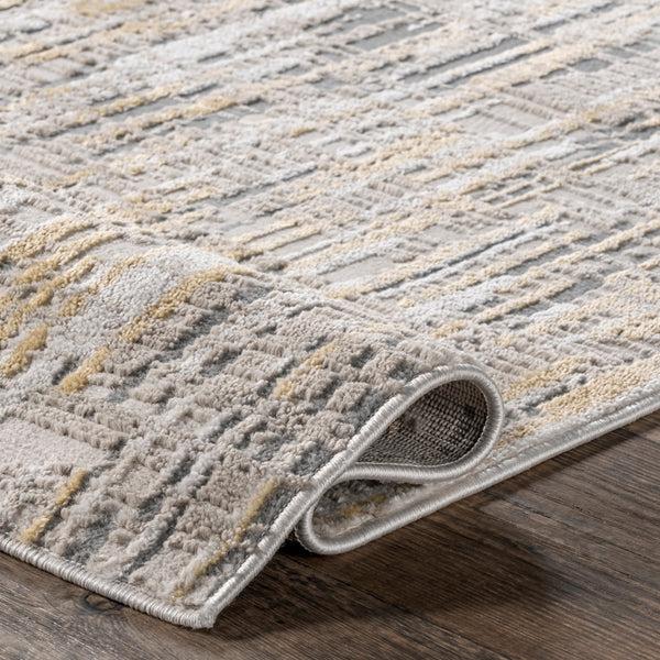 Nuloom Emersyn Contemporary Textured Abstract Crosshatch Area Rug Gold