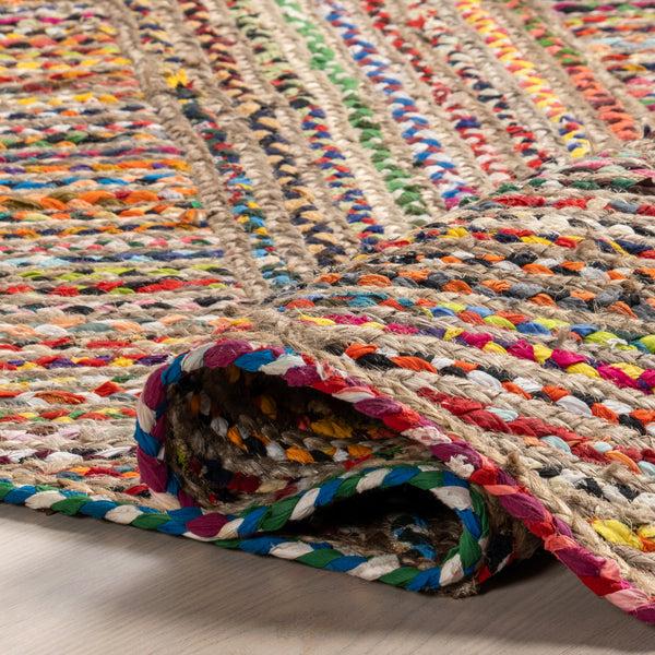 Nuloom Emsley Bold Striped Cotton And Jute Blend Area Rug Multicolor