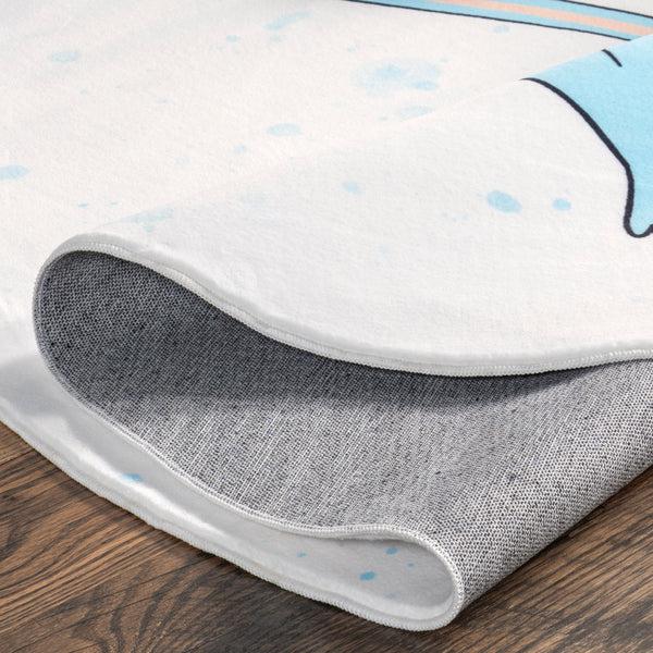 Nuloom Eowyn Modern Rabbit Machine Washable Kids Area Rug Multi