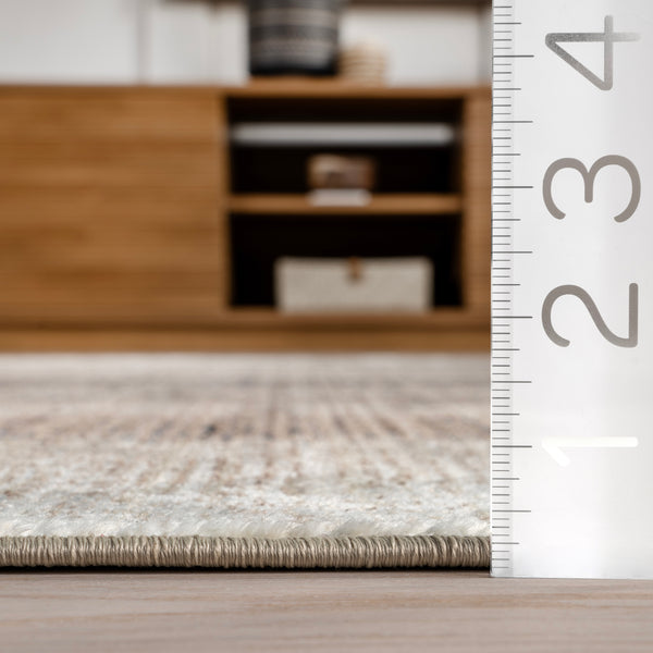 Nuloom Estrella Casual Striped Fringe Area Rug Brown