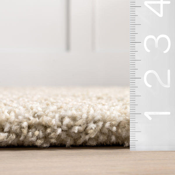 Nuloom Eudora Contemporary Solid Area Rug Beige Ivory