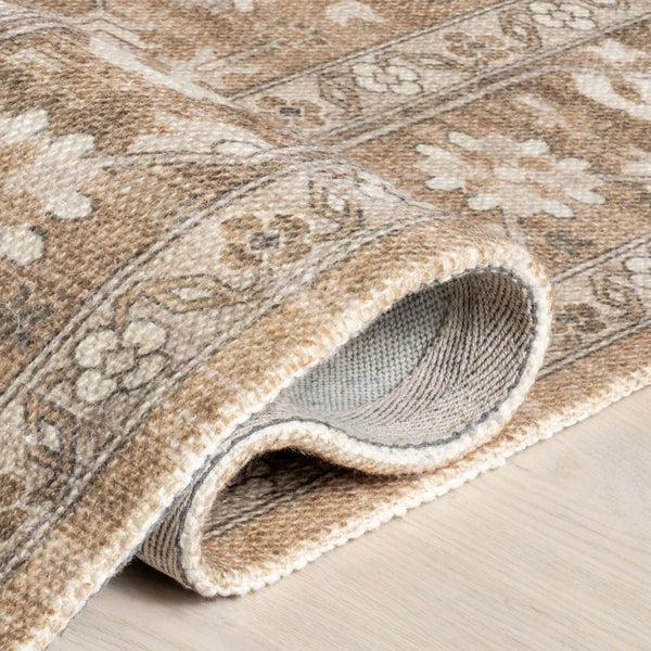 Nuloom Evermore Medallion Wool And Cotton Area Rug Brown
