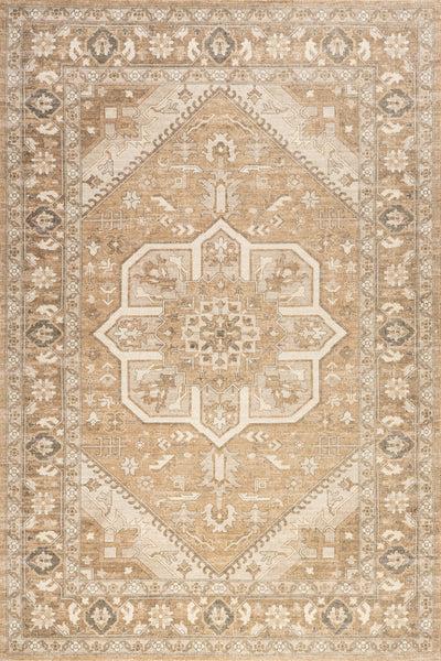 nuloom Evermore Medallion Wool and Cotton Area Rug Brown