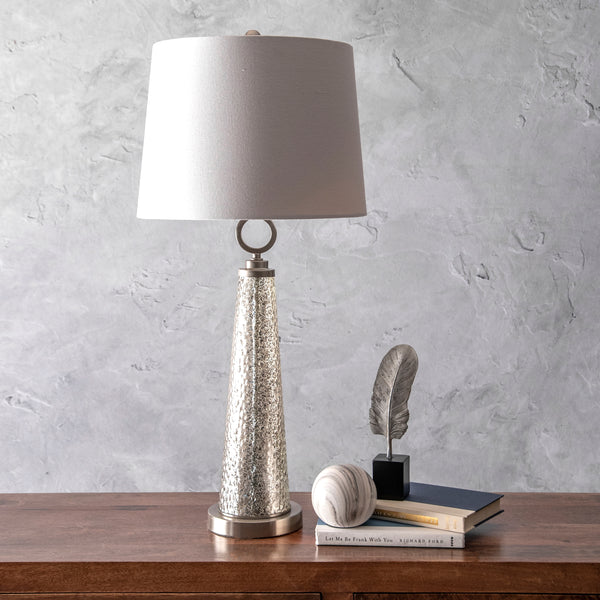 Nuloom Fairfield 34" Glass Table Lamp Satin Nickel & Mercury