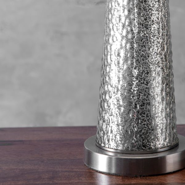 Nuloom Fairfield 34" Glass Table Lamp Satin Nickel & Mercury