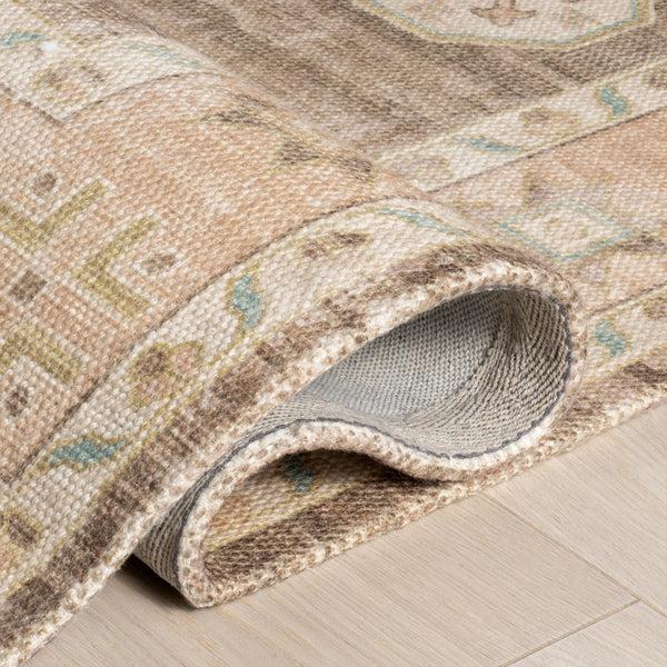 Nuloom Fawn Medallion Wool And Cotton Area Rug Brown