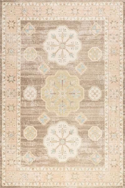 nuloom Fawn Medallion Wool and Cotton Area Rug Brown
