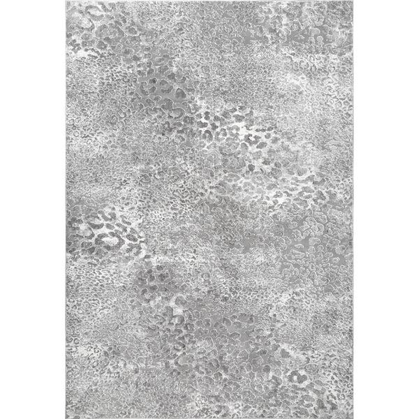 nuloom Faye Contemporary Distressed Leopard Print Area Rug Gray