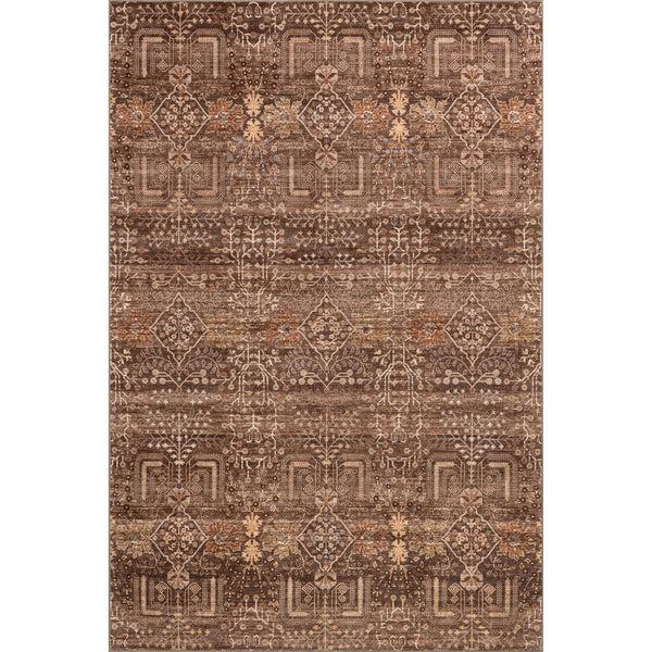 nuloom Feliciti SplashGuard Floral & Paisley Machine Washable Area Rug Brown