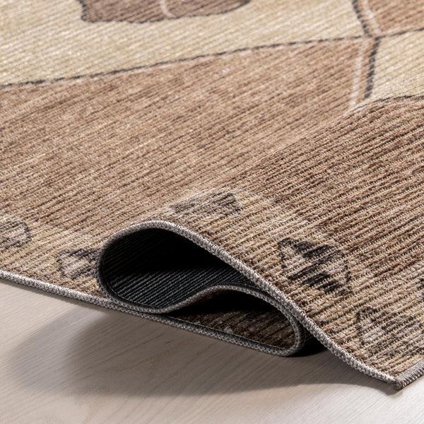 Nuloom Fennel Diamond Machine Washable Area Rug Light Brown