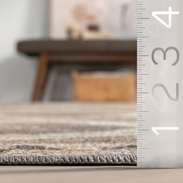 Nuloom Fennel Diamond Machine Washable Area Rug Light Brown