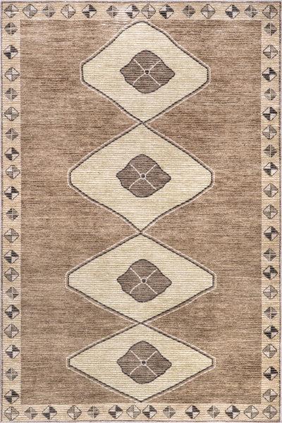 nuloom Fennel Diamond Machine Washable Area Rug Light Brown
