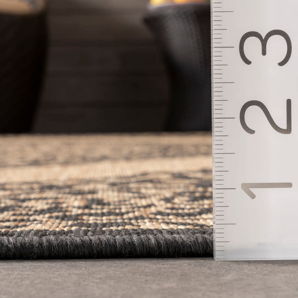 Nuloom Fiona Medallion Indoor/Outdoor Area Rug Charcoal