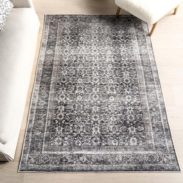 Nuloom Fiore Medallion Machine Washable Area Rug Brown