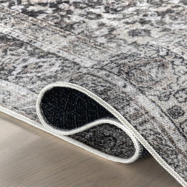 Nuloom Fiore Medallion Machine Washable Area Rug Brown