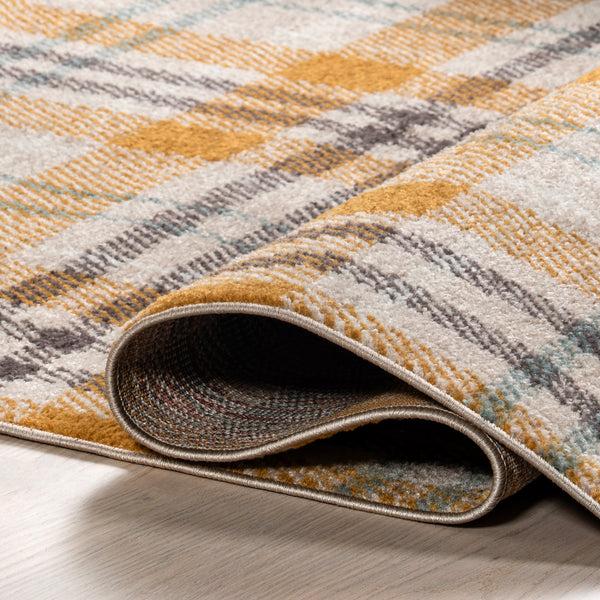 Nuloom Fiorella Country Plaid Area Rug Orange And Grey