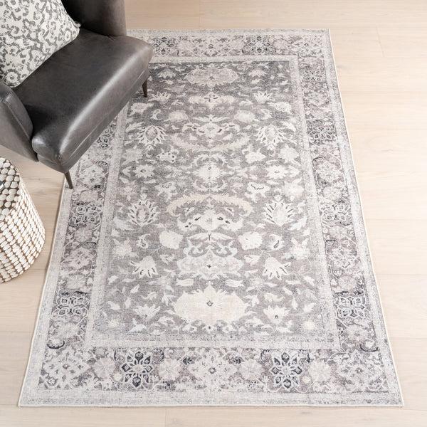 Nuloom Florrie Medallion Machine Washable Area Rug Brown