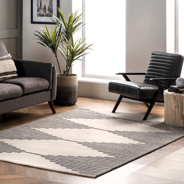 Nuloom Flynne Handmade Contemporary Wool Area Rug Ivory
