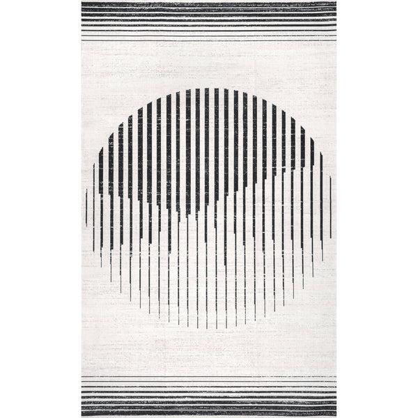 nuloom Francesca Machine Washable Contemporary Moon Area Rug Gray