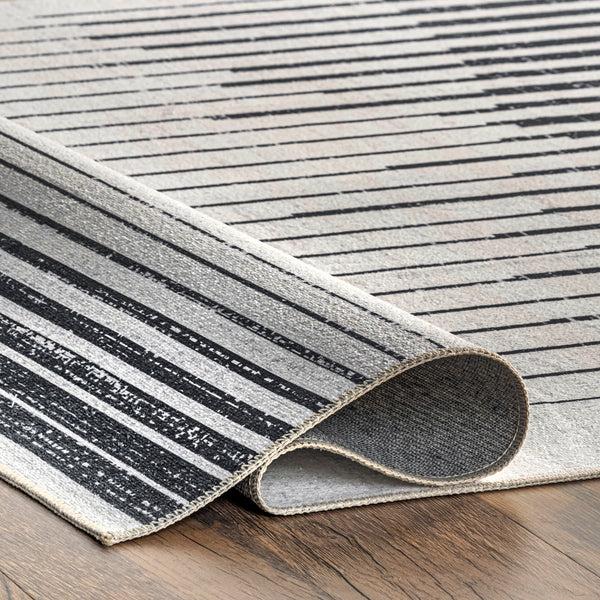 Nuloom Francesca Machine Washable Contemporary Moon Area Rug Gray