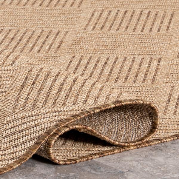 Nuloom Freda Casual Geometric Indoor/Outdoor Area Rug Beige
