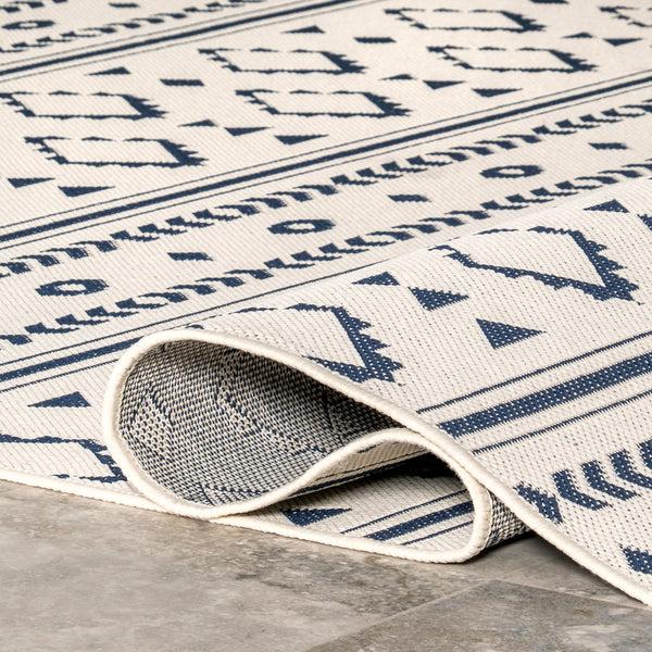 Nuloom Gabby Droplet Striped Indoor/Outdoor Area Rug Light Gray