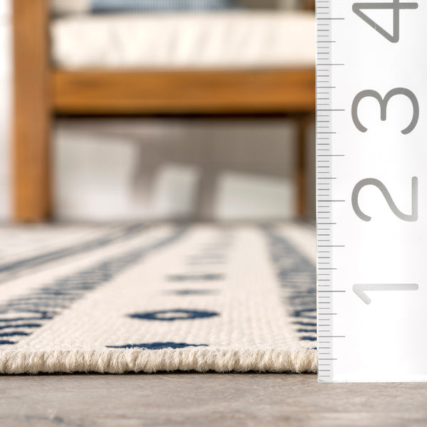 Nuloom Gabby Droplet Striped Indoor/Outdoor Area Rug Light Gray