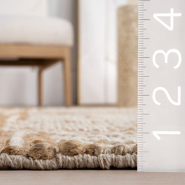 Nuloom Gardenia Geometric Jute Blend Area Rug Natural