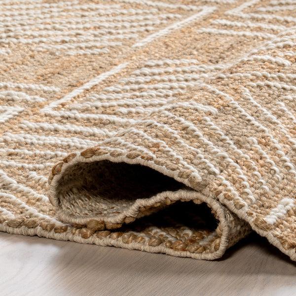 Nuloom Gardenia Geometric Jute Blend Area Rug Natural