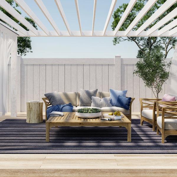 Nuloom Gazania Striped Indoor/Outdoor Area Rug Beige