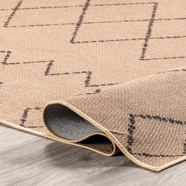 Nuloom Geometric Easy-Jute Machine Washable Area Rug Natural