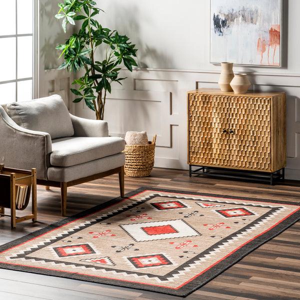 Nuloom Grace Southwestern Machine Washable Area Rug Brown
