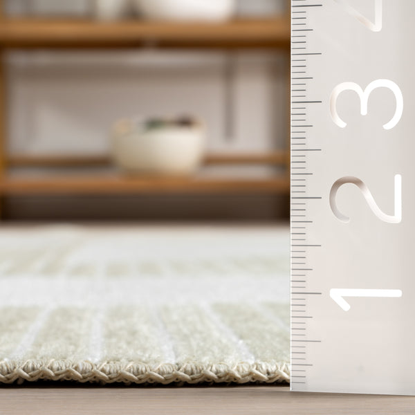 Nuloom Grania Modern Abstract Reversible Machine Washable Area Rug Light Green