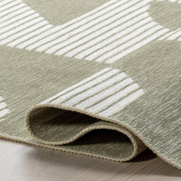 Nuloom Grania Modern Abstract Reversible Machine Washable Area Rug Light Green