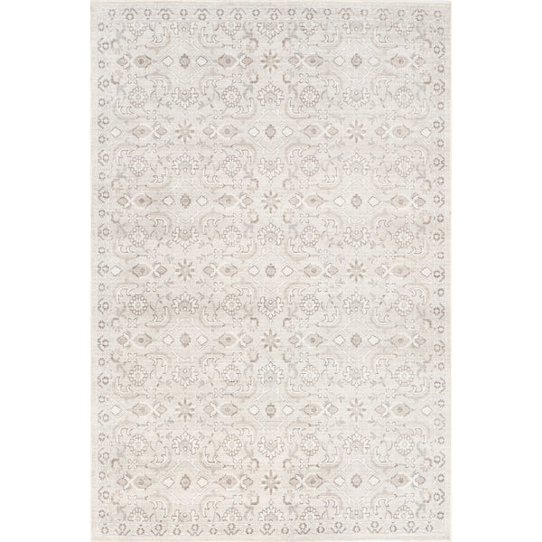 nuloom Green Haven Collection Ariya Recycled Cotton Machine Washable Area Rug Cream