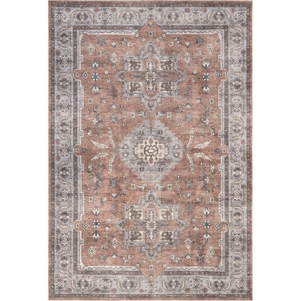 nuloom Green Haven Collection Daleyza Recycled Cotton Machine Washable Area Rug Rust