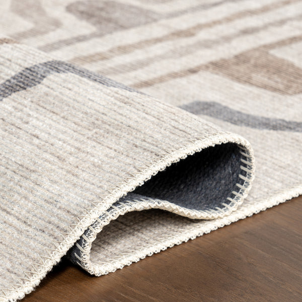 Nuloom Green Haven Collection Dallis Recycled Cotton Machine Washable Area Rug Taupe