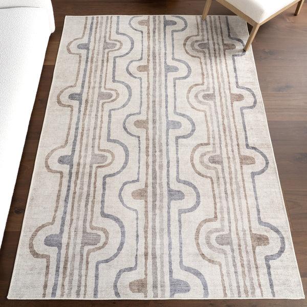 Nuloom Green Haven Collection Dallis Recycled Cotton Machine Washable Area Rug Taupe