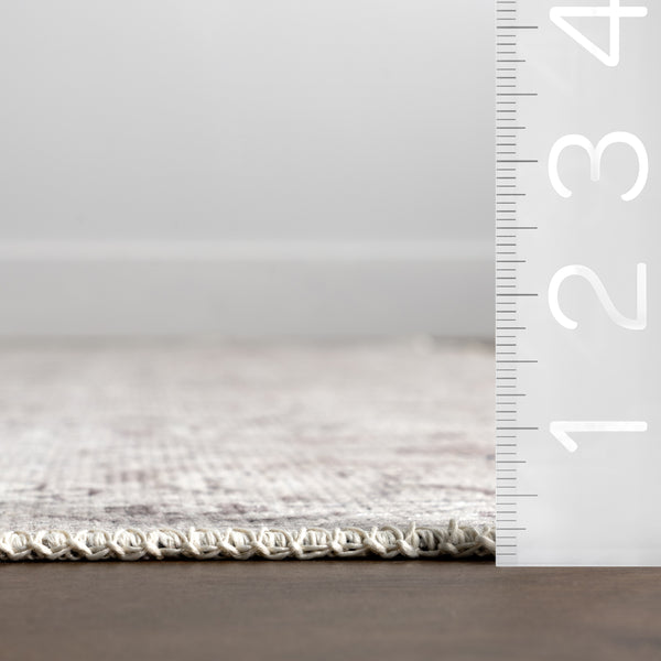 Nuloom Green Haven Collection Jezebel Recycled Cotton Machine Washable Area Rug Taupe