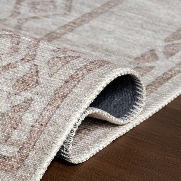 Nuloom Green Haven Collection Silvana Recycled Cotton Machine Washable Area Rug Taupe
