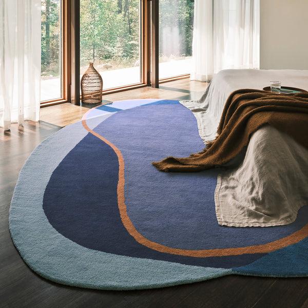 Nuloom Greenwich Abstract Wool Area Rug Blue Multicolor