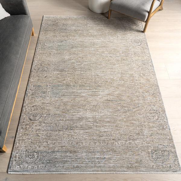 Nuloom Griselda Medallion Fringe Area Rug Light Beige