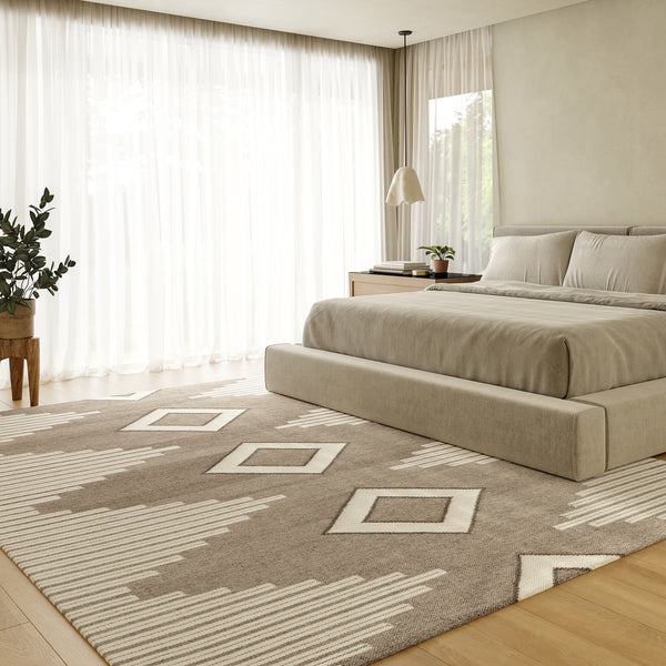 Nuloom Grove Southwestern Wool Blend Area Rug Taupe